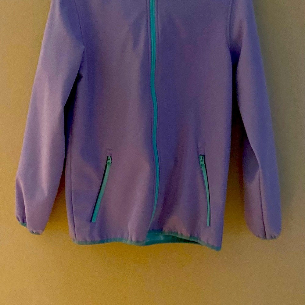 Vibrant Purple and Green Raincoat for All-Weather Protection